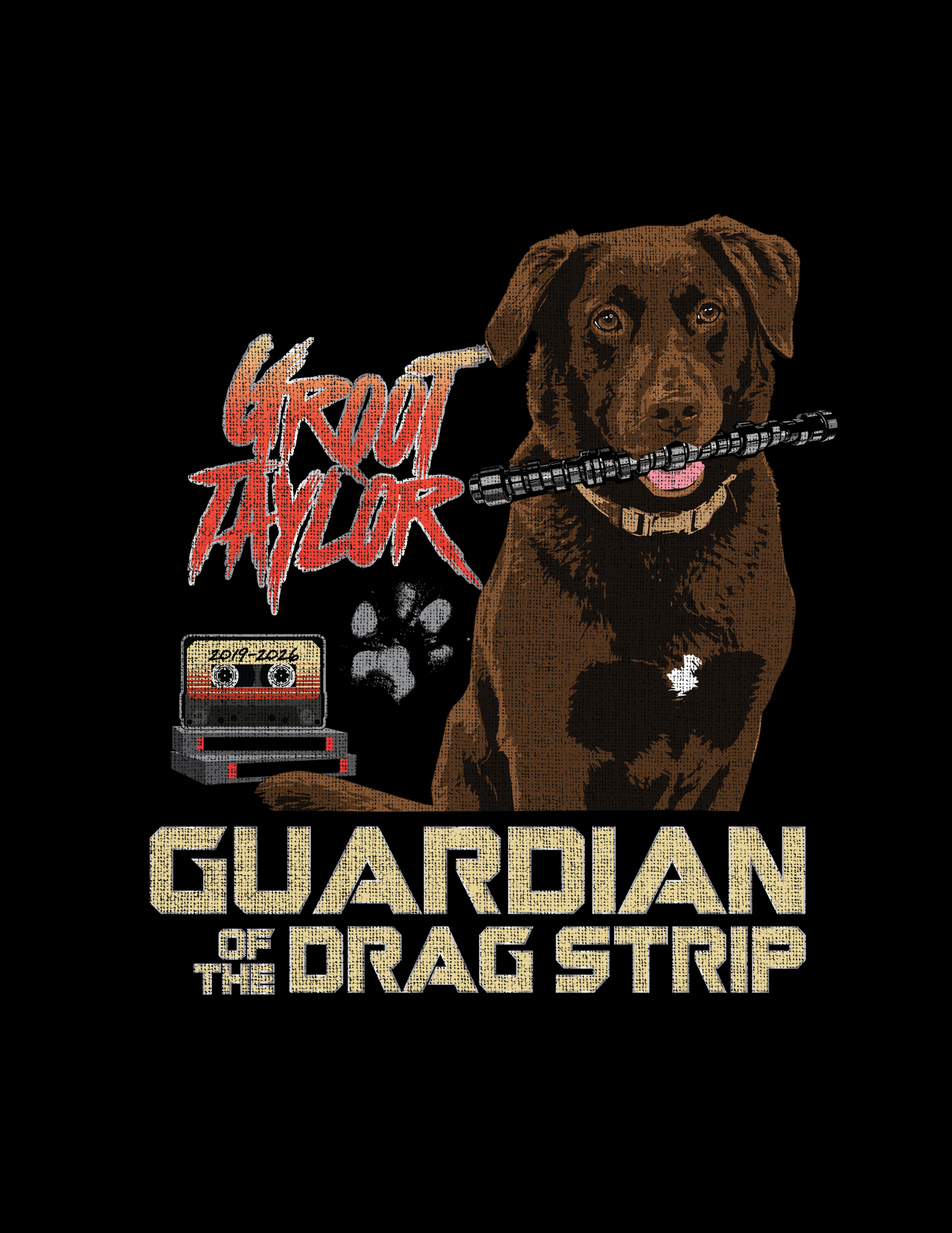 "Groot, The Guardian of the Dragstrip" T-Shirt